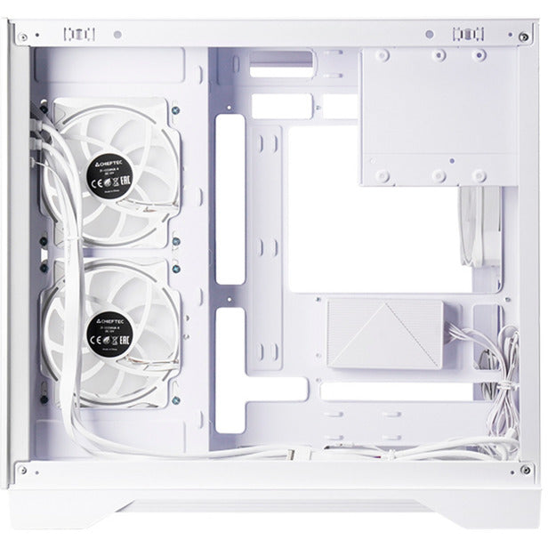 Boîtier Chieftec Visio Midi Tower (blanc | 2x USB-A | 1x USB-C | RVB | verre trempé)