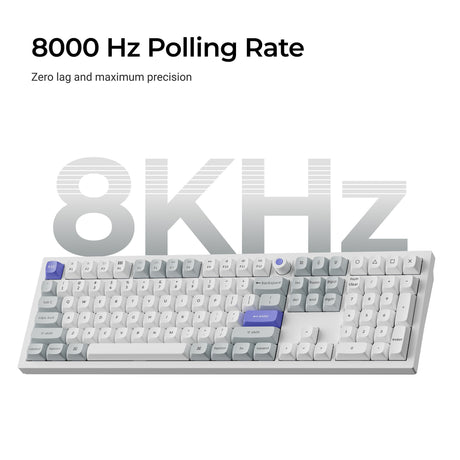 Clavier à interrupteur magnétique Keychron q6 he 8k (noir, disposition américaine (qwerty), lime ultra-rapide, 100%, rgb, hot swap, 8k)