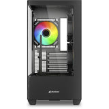 Sharkoon Elite Shark cm100 boîtier tour midi (noir | 2x USB-A | 1x USB-C | RVB | verre trempé)
