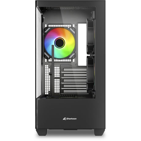Sharkoon Elite Shark cm100 boîtier tour midi (noir | 2x USB-A | 1x USB-C | RVB | verre trempé)