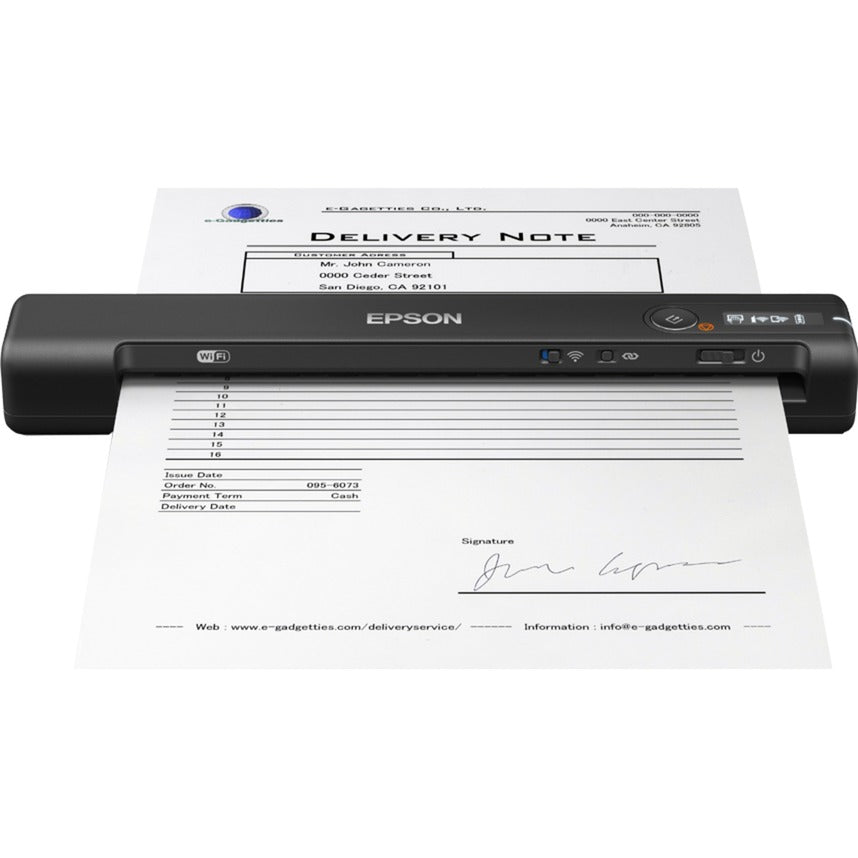 Scanner d'alimentation Epson Workforce es-60w (noir, Wi-Fi direct, USB 2.0)