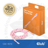 Câble perlé Club 3D USB-C rose, câble de 2 mètres (rose)