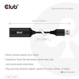 Adaptateur Club 3D USB-A vers RJ45 Ethernet 5 Gbit/s (noir)