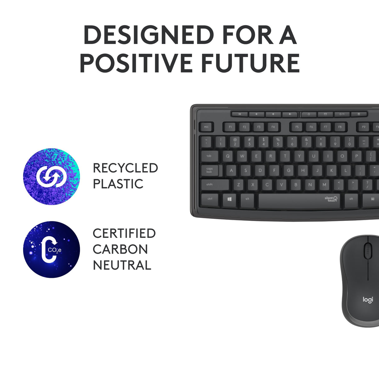 Logitech mk295 ensemble clavier et souris sans fil silencieux (noir, disposition internationale américaine (qwerty), 100 %)