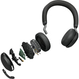 Casque supra-auriculaire Jabra move2 75 (noir, link380c, équipes Microsoft)