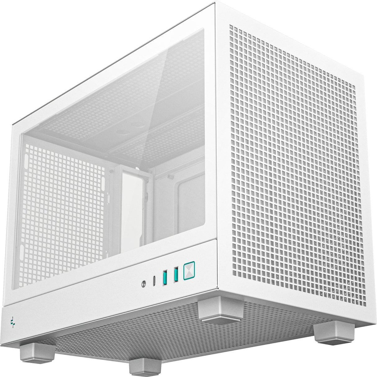 Boîtier mini tour Deepcool ch160 (blanc | 2x USB-A | 1x USB-C | verre trempé)