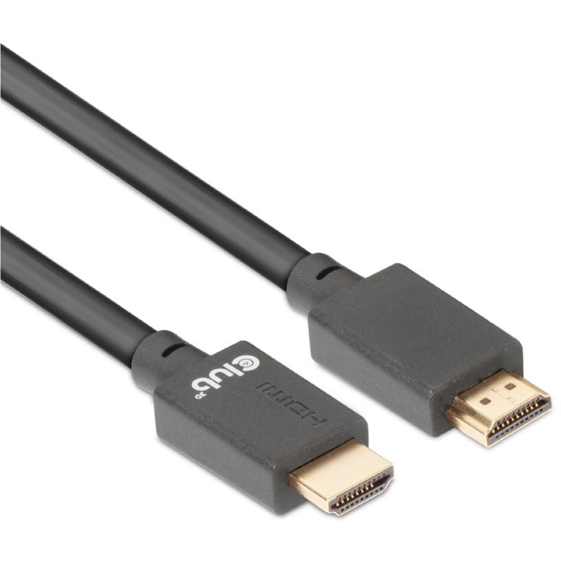 Câble certifié HDMI 2.1 ultra haut débit Club 3D mâle-mâle (noir, 5 mètres, 4K 120Hz, 8K 60Hz, 48Gbps)
