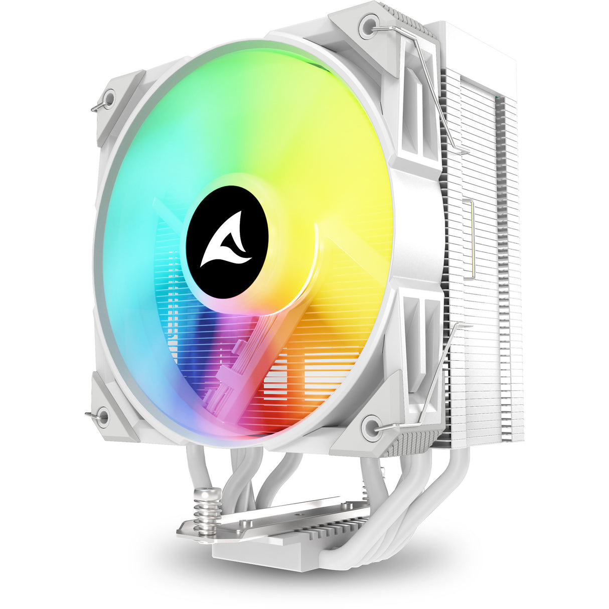 Refroidisseur de processeur Sharkoon a50 RVB (blanc, connecteur de ventilateur PWM à 4 broches)