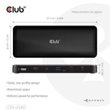 Station d'accueil à quatre écrans USB-C Club 3D 14-1 (noir)