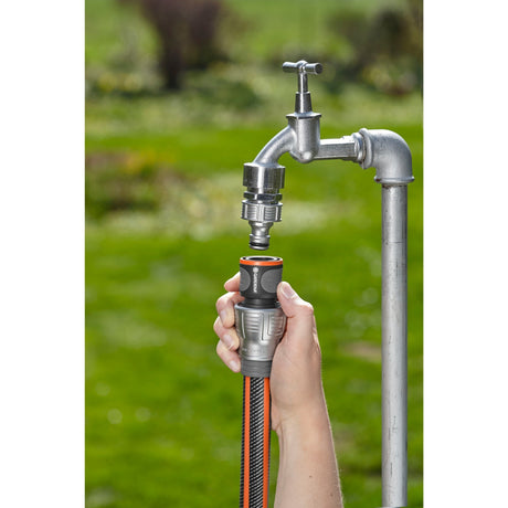 Raccord de tuyau Gardena premium 19 mm (3 4 ) (gris argent, 18256-20)