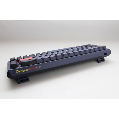 Clavier mécanique Ducky one 3 cosmic blue SF RGB (bleu foncé, disposition US (Qwerty), marron cerise MX, 65 %, LED RVB, PBT double-shot, remplaçable à chaud, mécanique Quack)