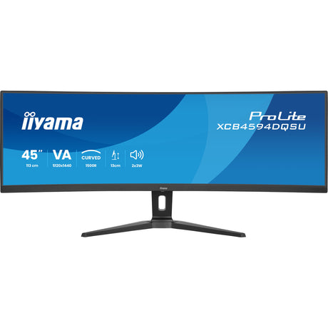Moniteur ultra-large incurvé Iiyama Prolite XCB4594DQSU-B1 44,5 (noir (mat), HDMI, DisplayPort, USB, audio)