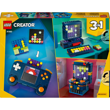 Modèle de jouet de console de jeu rétro Lego ® Creator 3en1 - à transformer en machine de bureau ou d'arcade - 31380