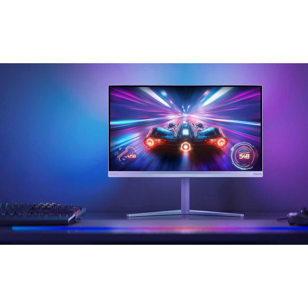 Philips Evnia 27m2n5901a 27 Moniteur de jeu 4k UHD (blanc, 2x HDMI, port d'affichage, 2x USB-A, USB-B, USB-C, 160 Hz 320 Hz)