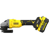 Meuleuse d'angle Stanley fatmax v20 18v 125mm (noir jaune, batterie et chargeur inclus, avec étui)