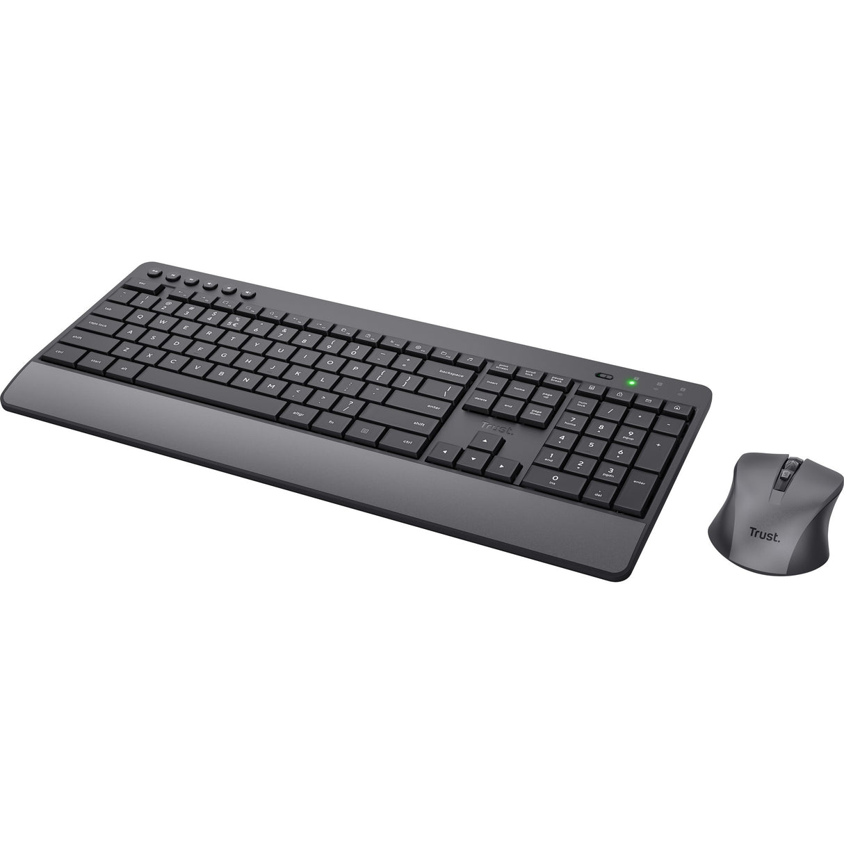 Trust trezo confort ensemble clavier et souris sans fil ensemble de bureau (noir, disposition américaine (qwerty), 100%)
