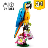 Lego Creator 3en1 perroquet exotique - grenouille - ensemble de jouets animaux poisson pour enfants - 31136