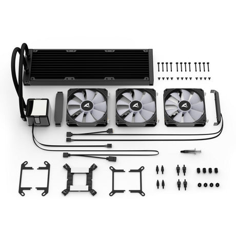 Refroidissement par eau Sharkoon s100 argb (noir, connecteur de ventilateur PWM à 4 broches)