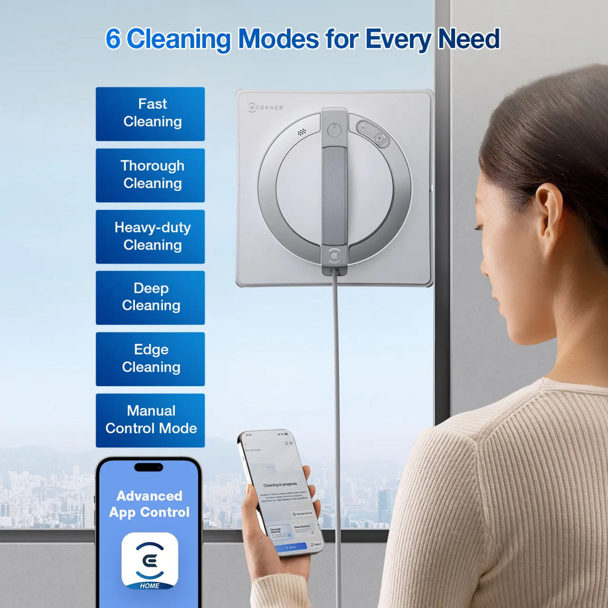 Nettoyant pour vitres Ecovacs winbot w2 pro (blanc)