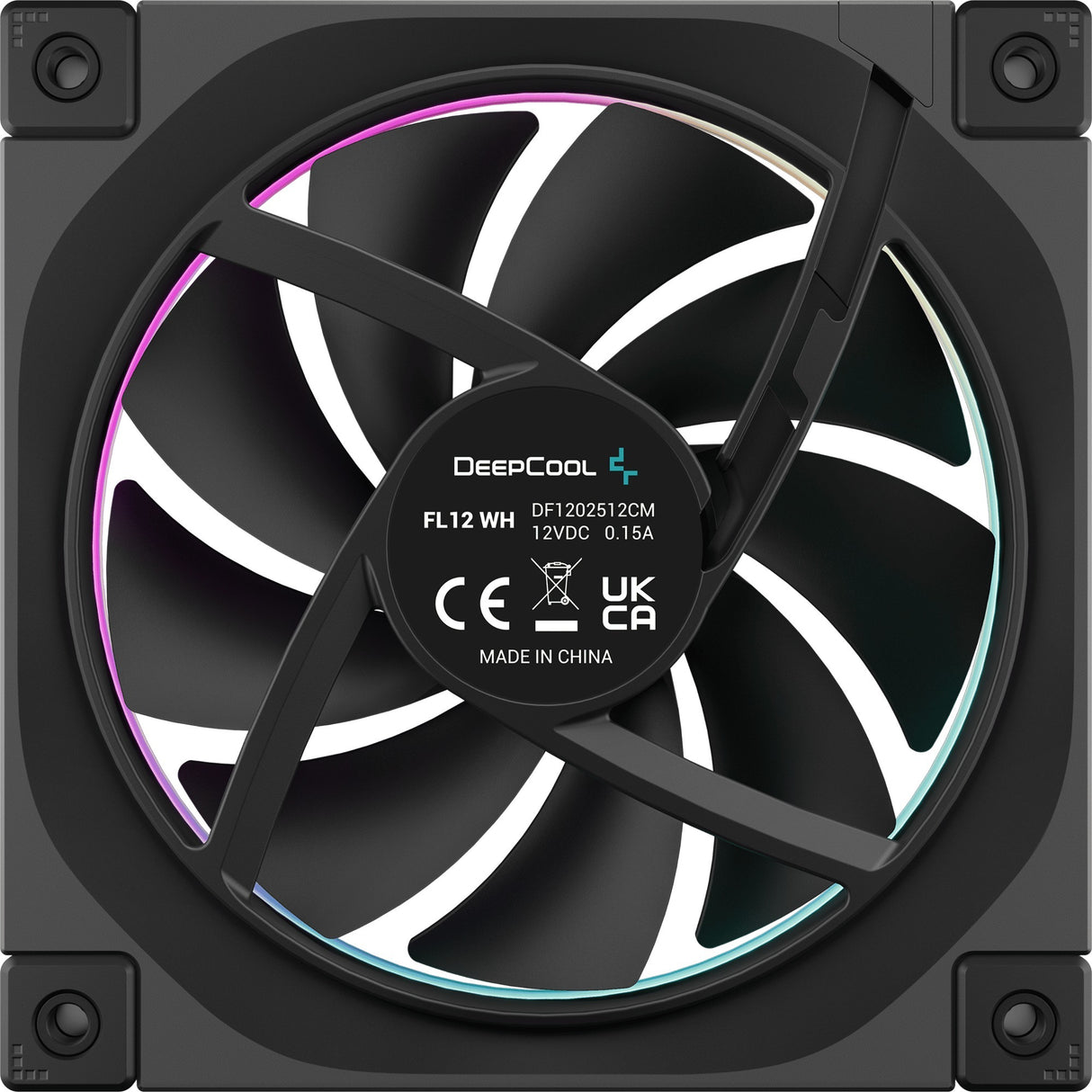 Ventilateur de boîtier Deepcool fl12 rgb (noir, 120 x 120 x 25 mm, pwm)