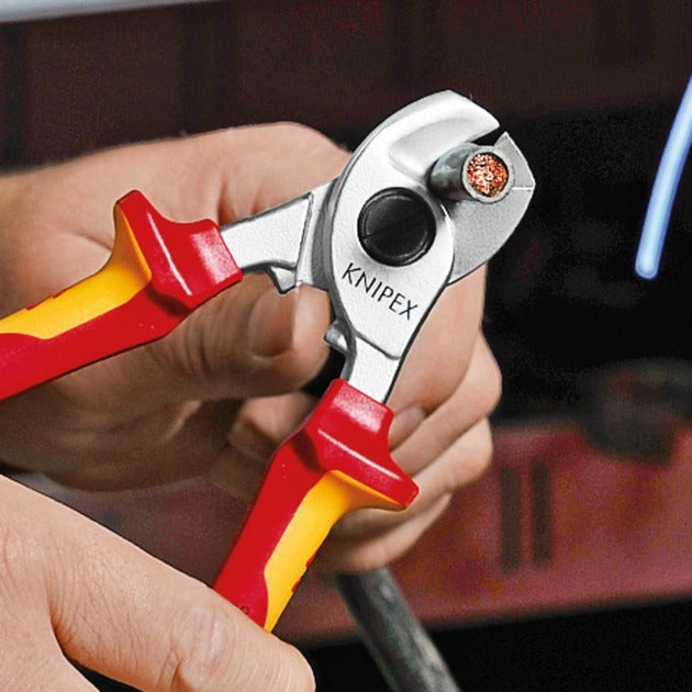 Coupe-câble Knipex 95 16 165 vde - outil de coupe professionnel et puissant