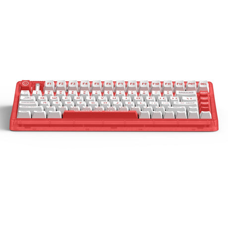 Clavier mécanique sans fil Iqunix og80 joy supplier (rouge, disposition américaine (qwerty), rouge silencieux cerise mx, 80 % (tkl), LED RVB, échangeable à chaud, pbt, 2,4 GHz | Bluetooth 5.1 | USB-C)