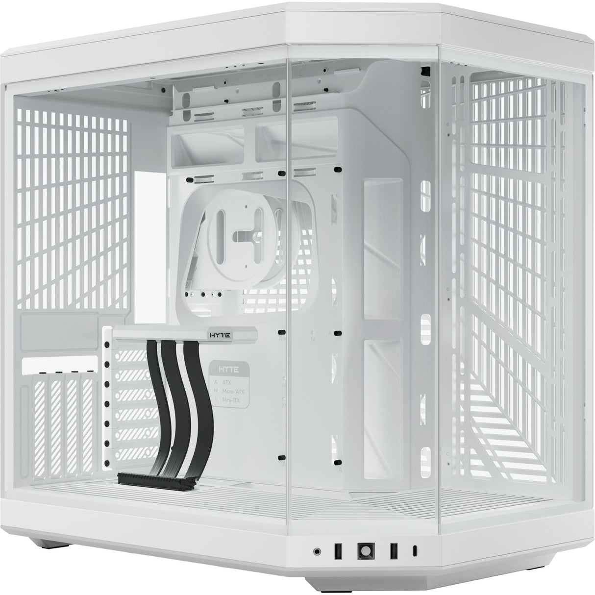 Boîtier tour midi Hyte y70 (blanc | 2x USB-A | 1x USB-C | verre trempé)