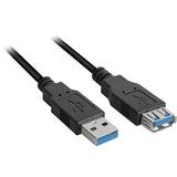 Câble d'extension Sharkoon USB 3.0 (noir, 2 mètres)