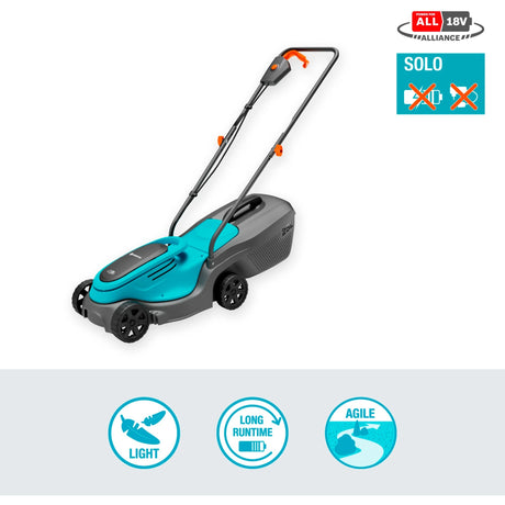 Batterie tondeuse à gazon Gardena powermax 30 18v p4a solo sans batterie, sans chargeur 18 v largeur de coupe max. 300 millimètres