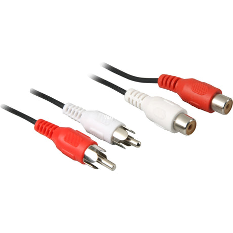 Goobay 2x câble d'extension tulipe (noir, 1,5 mètres, stéréo, en vrac)