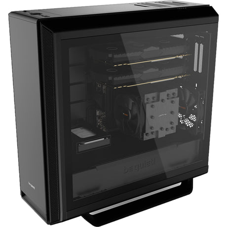 Soyez silencieux! Silent base 802 boîtier tour midi avec fenêtre (noir | 2x USB-A | 1x USB-C | fenêtre)