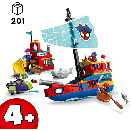 Lego Marvel - Jouet de construction de bateau pirate Team Spidey (11208)