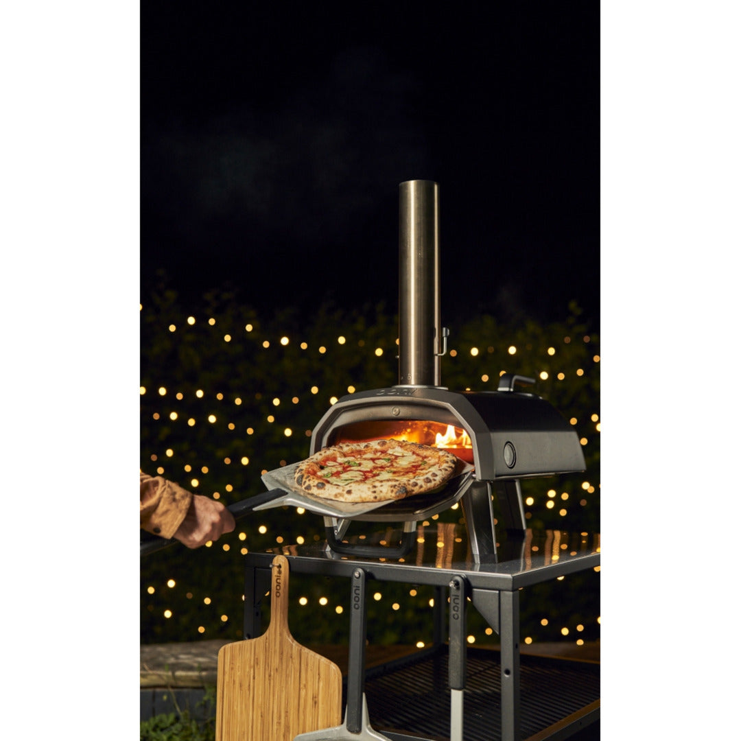 Four à pizza multi-combustible Ooni karu 2 (acier inoxydable noir, pizza 12'', bois, charbon de bois et gaz)