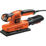 Ponceuse orbitale Black+decker 240w 1 3 feuilles (noir orange)