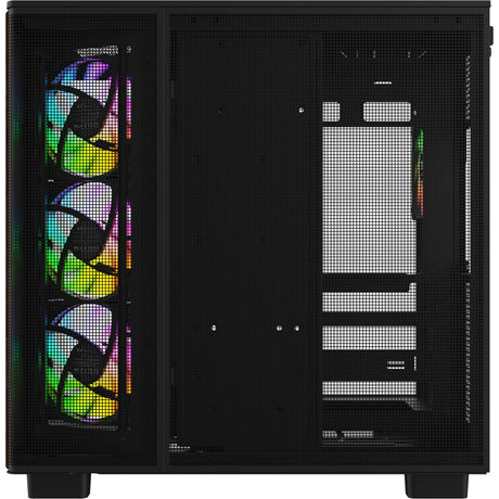Boîtier tour MIDI Thermaltake View 380 XL WS ARGB (couleur bois noir | 2x USB-A | 1x USB-C | RVB | verre trempé)