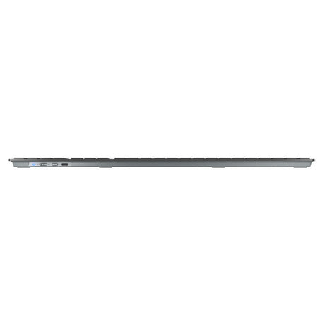 Cherry KW 9100 slim, clavier (noir argenté, disposition UE (QWERTY), commutateurs à ciseaux, ABS, USB-C, 2,4 GHz, Bluetooth)