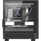 Boîtier tour midi Xyz pc gear atom (noir | 2x USB-A | 1x USB-C | verre trempé)