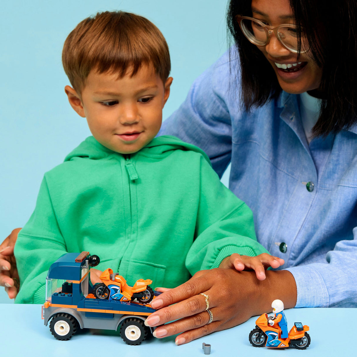 Lego city 60491 transporteur de moto