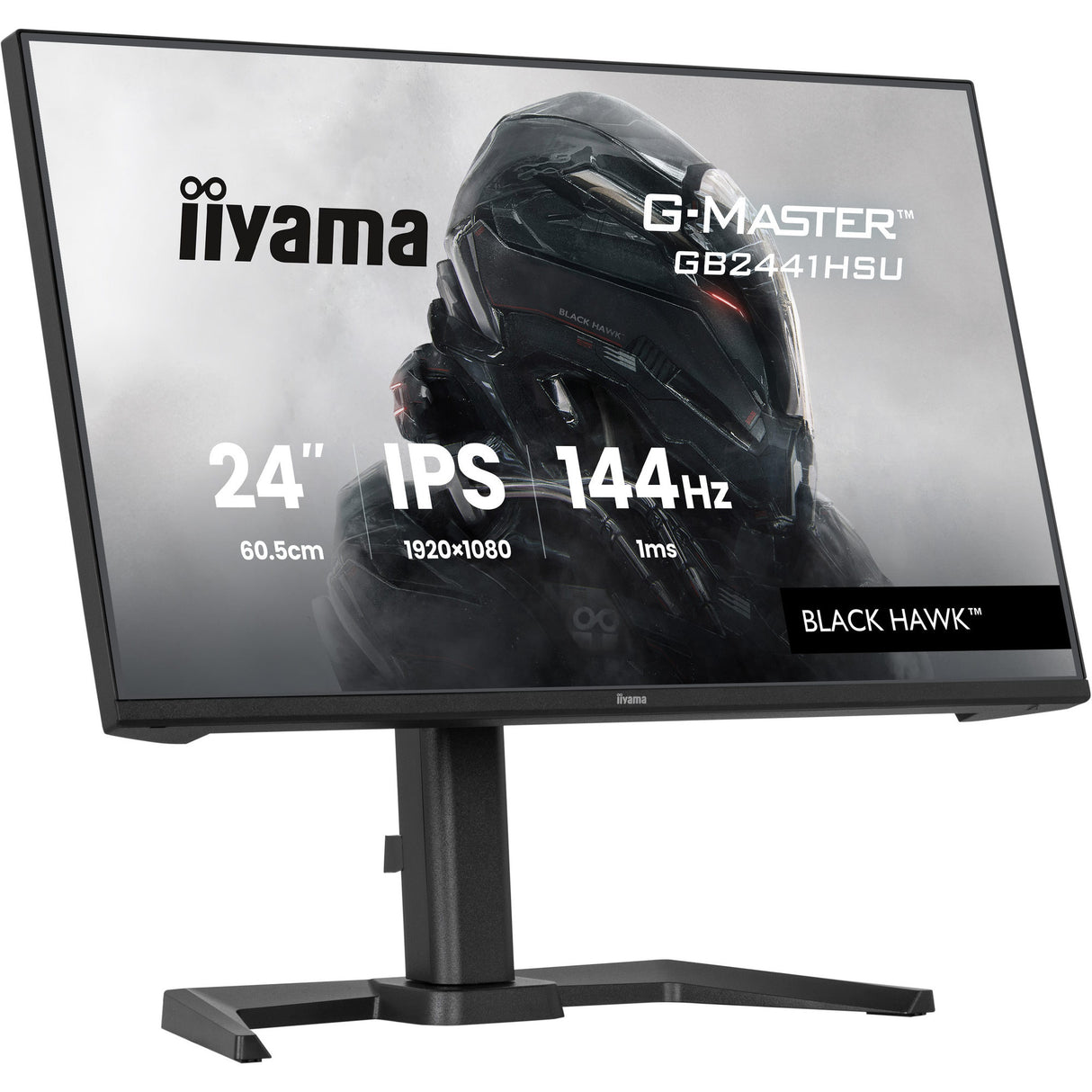 Moniteur de jeu Iiyama G-Master Black Hawk GB2441HSU-B1 23,8 (noir, HDMI, DisplayPort, 2x USB-A, USB-B, 144 Hz)
