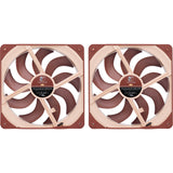 Noctua nf-a14x25 g2 pwm sx2-pp ventilateurs de boîtier (marron, 2 pièces, 140 x 140 x 25 mm)