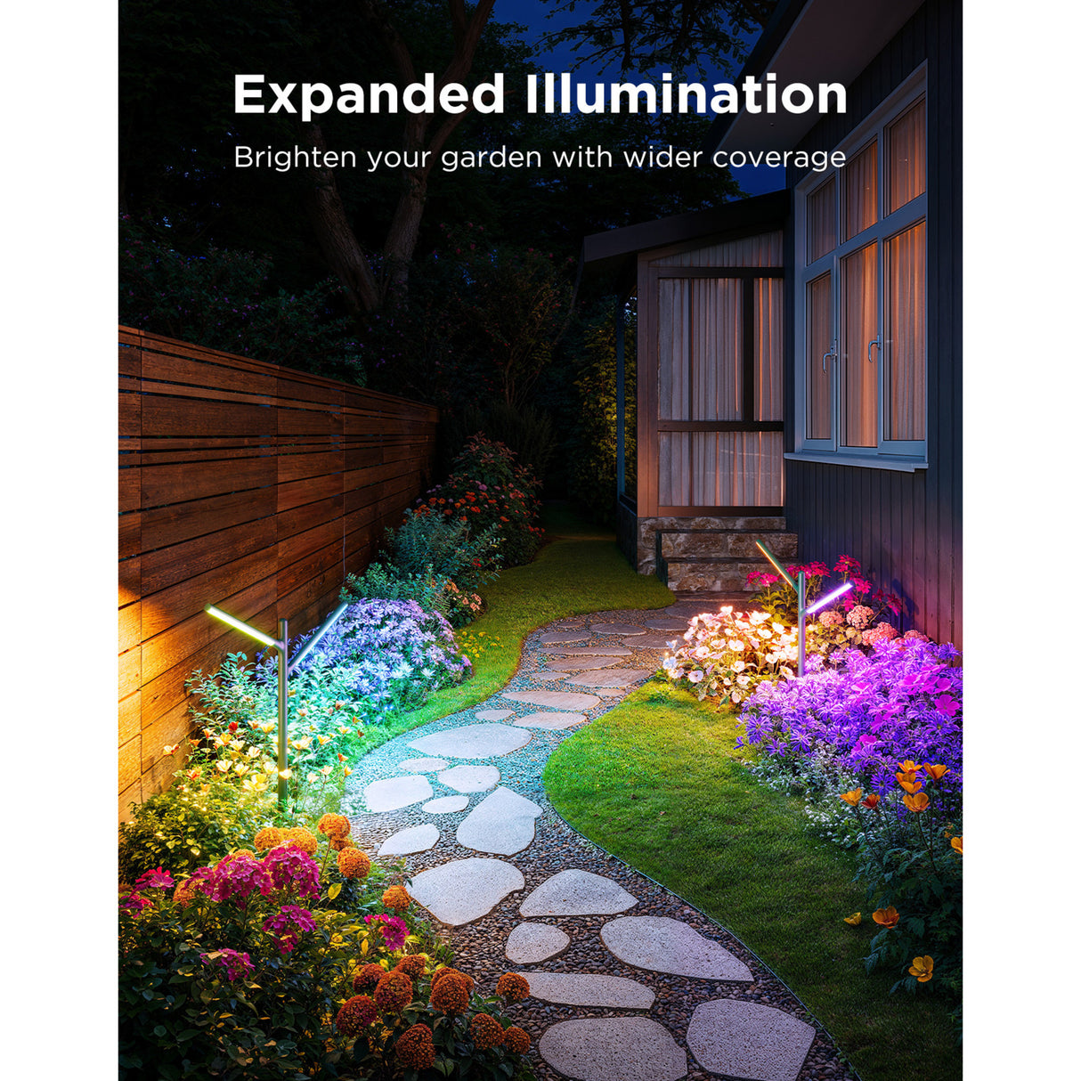 Govee lumières de jardin extérieures éclairage de jardin intelligent matière rgbww 2 pièces