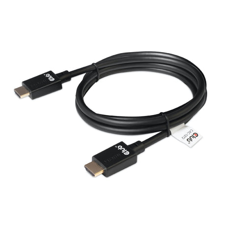 Câble certifié HDMI 2.1 ultra haut débit Club 3D mâle-mâle (noir, 2 mètres, 4K 120Hz, 8K 60Hz, 48Gbps)