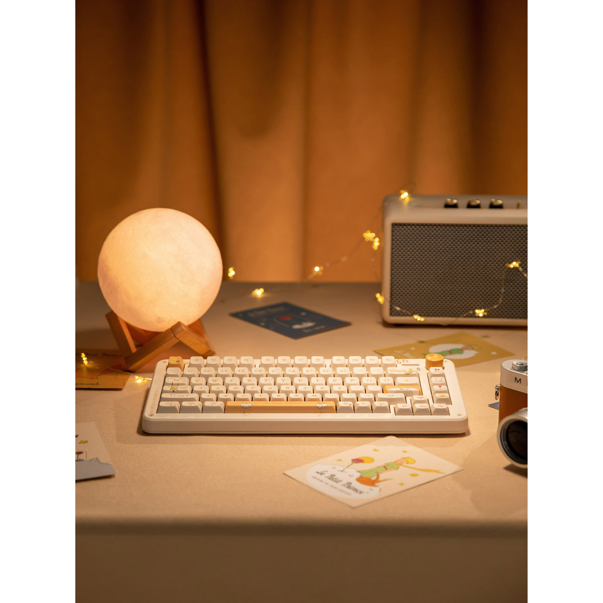 Clavier mécanique sans fil Iqunix zx75 Sunset Ponder (jaune clair, disposition américaine (QWERTY), rose silencieuse Iqunix, 75 %, LED RVB, échangeable à chaud, PBT double prise, 2,4 GHz | Bluetooth 5.1 | USB-C)