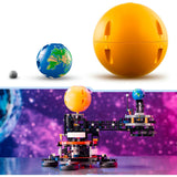 Technique Lego - le jouet de construction terre et lune en mouvement