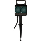 Prise de jardin Brennerstuhl avec piquet de terre 1154430 (noir, 1,4 mètre, IP44)