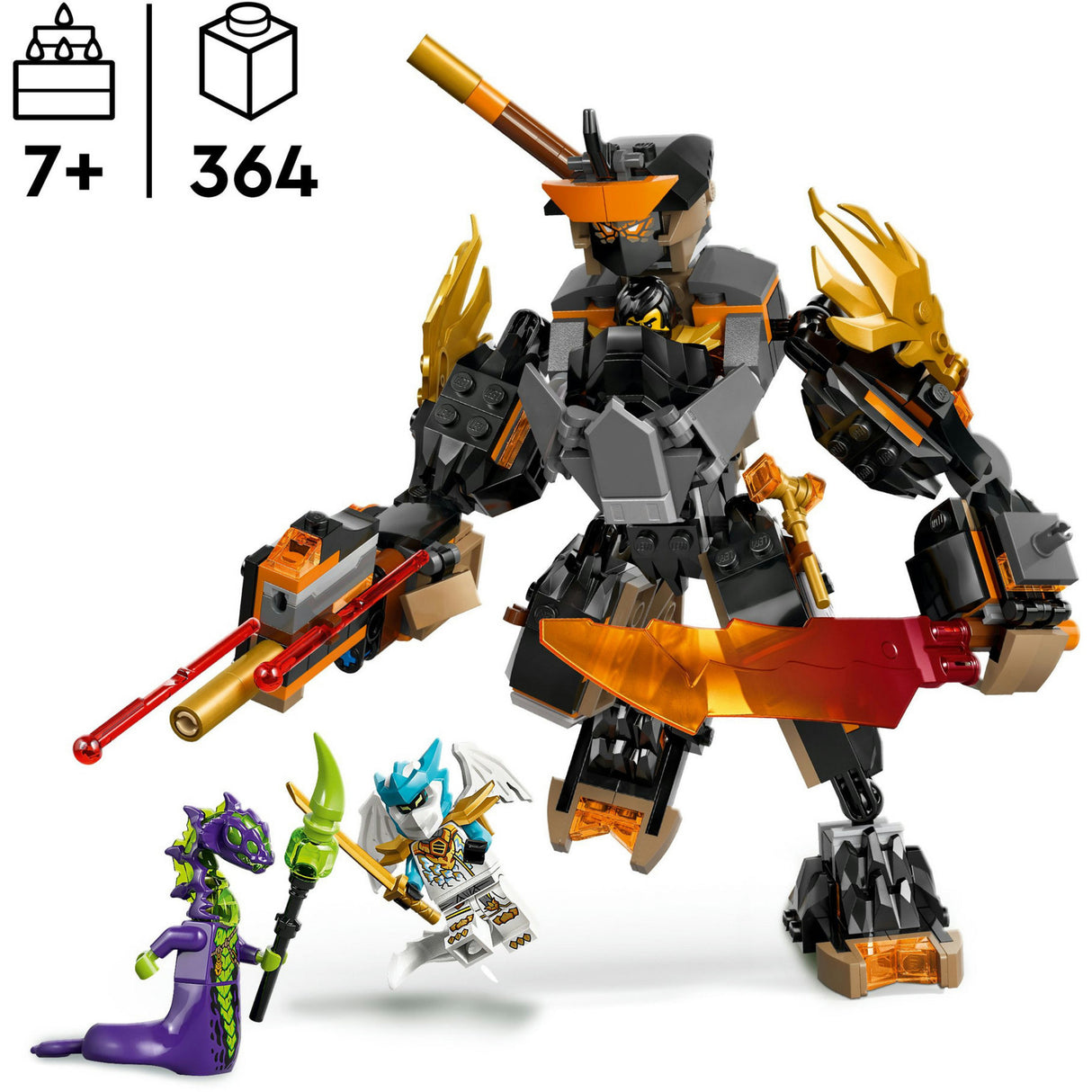 Lego Ninjago 71854 Le robot de mission de Cole et Zane le dragon