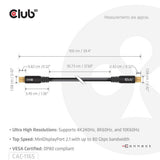 Câble bidirectionnel Club 3D Mini DisplayPort vers Mini DisplayPort DP80 (noir, 1 mètre, certifié Vesa)
