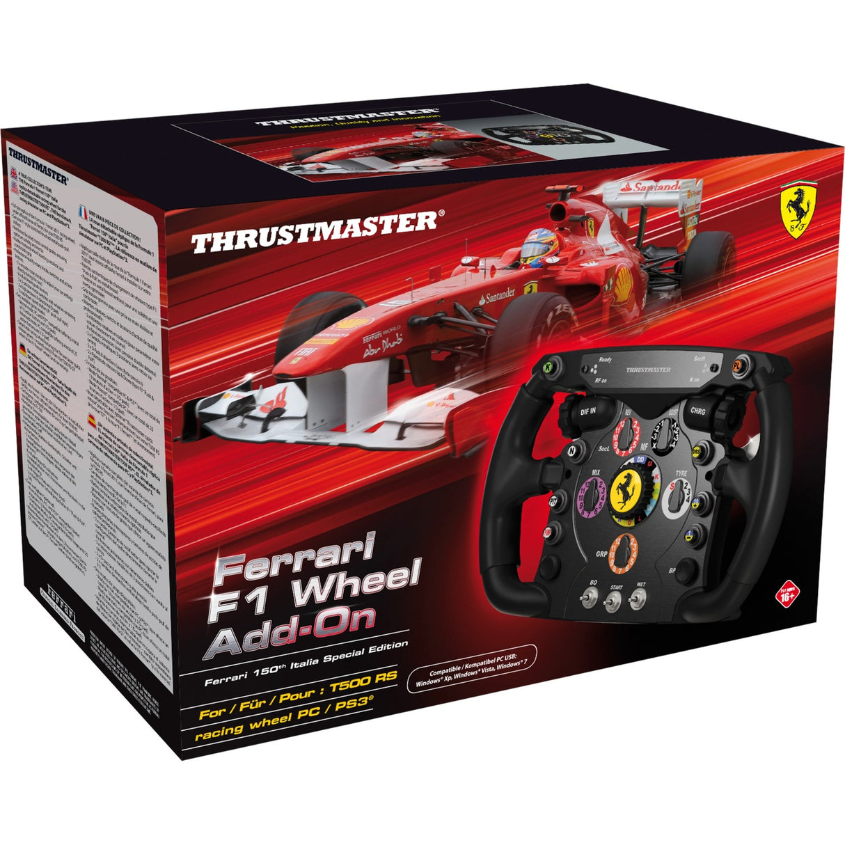 Thrustmaster Ferrari F1 Wheel Add-On Wheel Add-On (Noir Argent, PC, Playstation 3, Playstation 4, Xbox One)