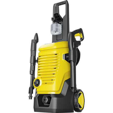 Nettoyeur haute pression domestique Kärcher k 5 wcm premium (jaune noir, avec nettoyeur haute pression, enrouleur de tuyau et nettoyant de surface)