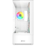 Boîtier tour midi Sharkoon ak6 rgb (blanc | 2x usb-a | 1x usb-c | rgb | verre trempé)